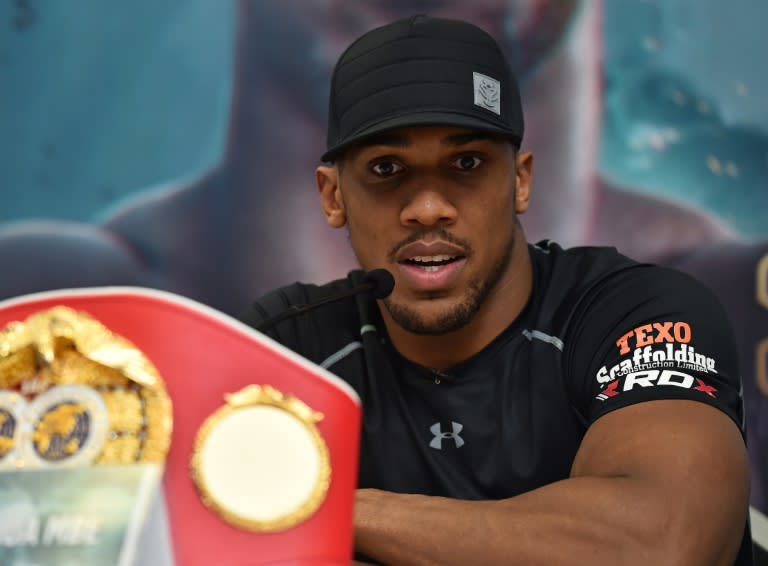 British boxer Anthony Joshua, pictured on May 4, 2016, is unbeaten in 17 professional fights
