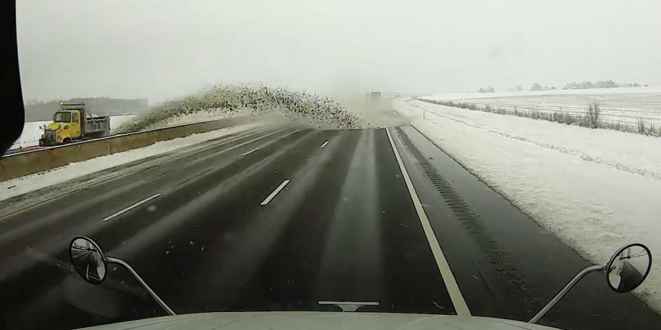 Ohio turnpike snow plow