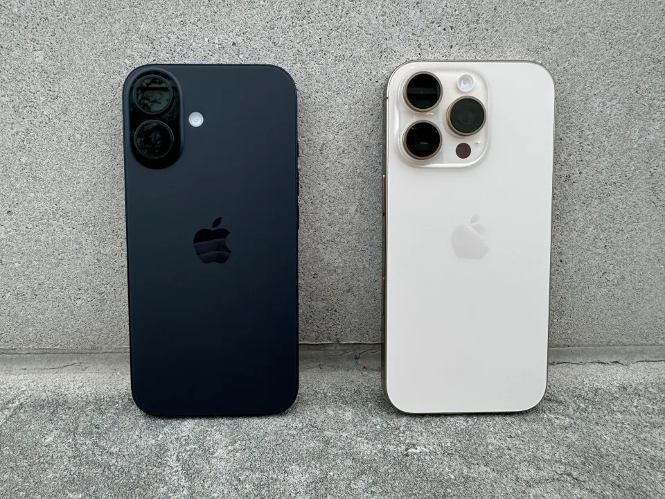 The iPhone 16 and iPhone 16 Pro.