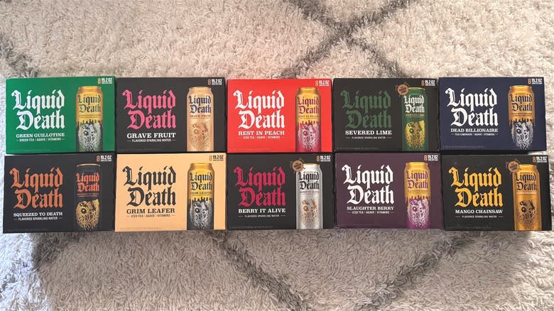 Boxes of Liquid Death