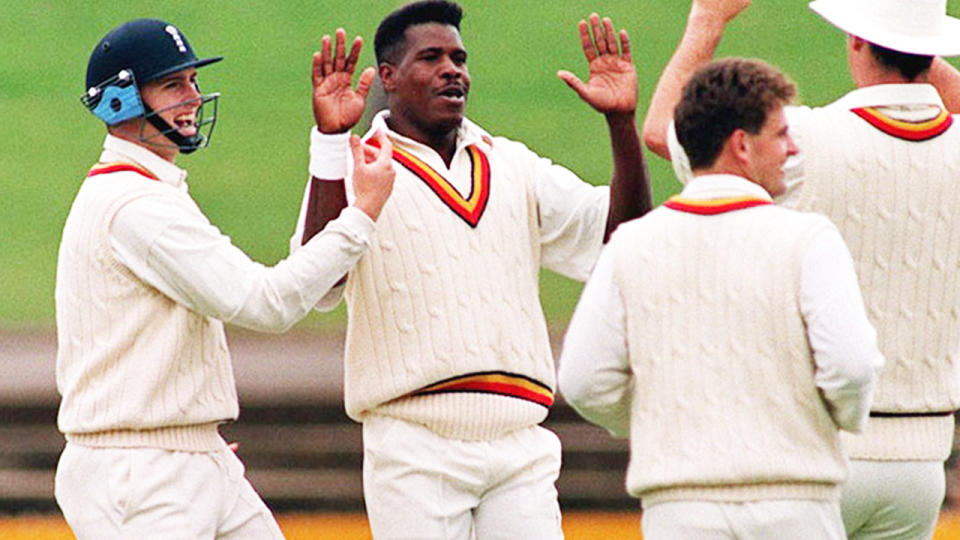 Joey Benjamin, pictured here during a tour match for England against South Australia.