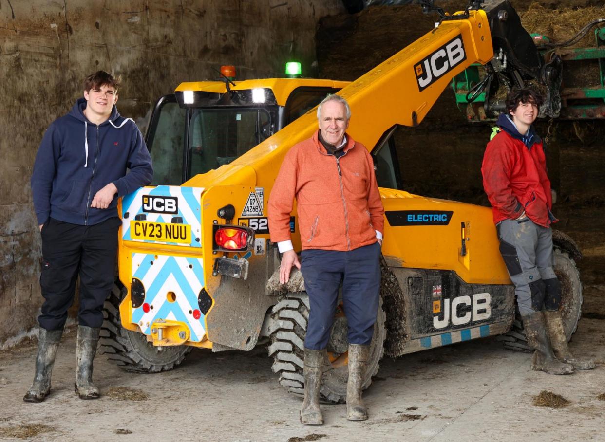 Both of Holden's sons, Harry (left), 19, and Ben (right), 21, dropped out of university to return to the family farm