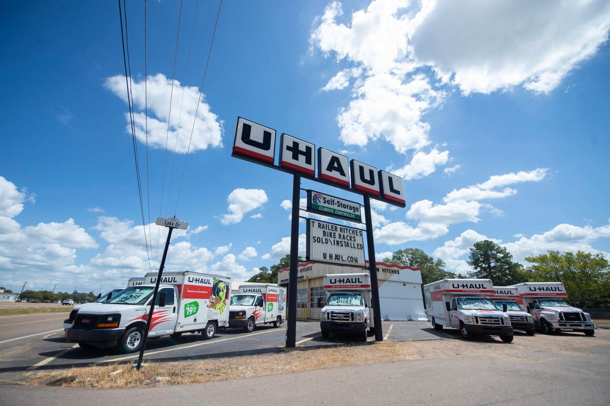 Migration trends show that Mississippians are using U-Haul vehicles, as seen at the U.S 80, Pearl, Miss., location Tuesday, Sept. 5, 2023, to leave the state.