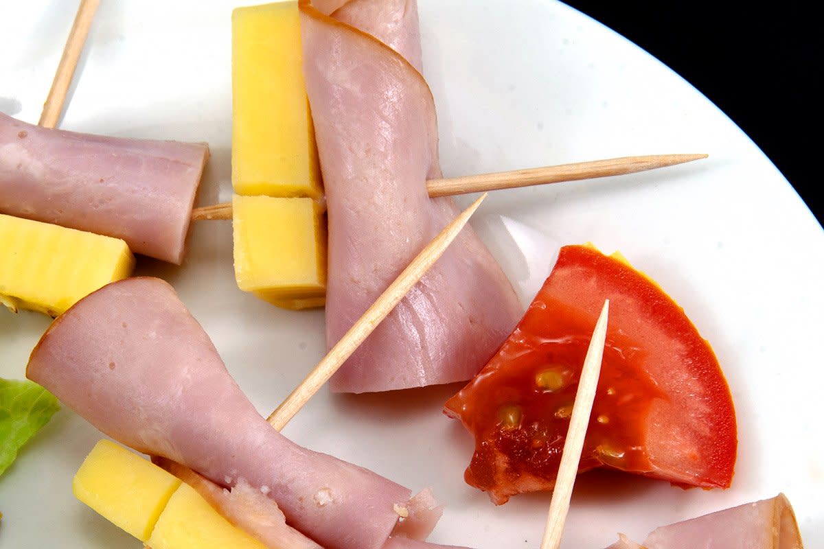 ham and cheese skewers