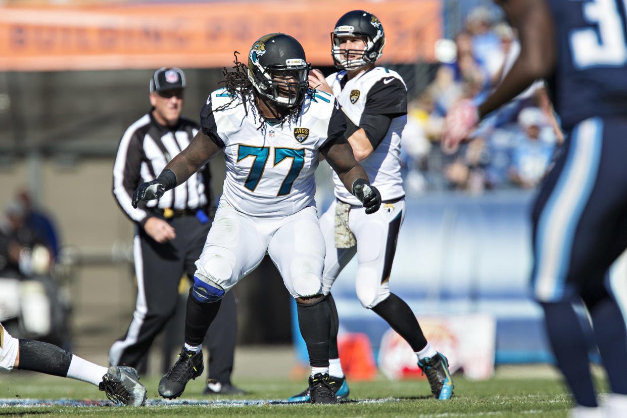 Uche Nwaneri of the Jacksonville Jaguars