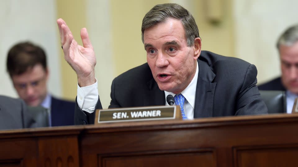 Sen. Mark Warner in November 2023. - Kevin Dietsch/Getty Images/File