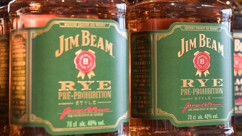 Bottle of Jim Beam Rye