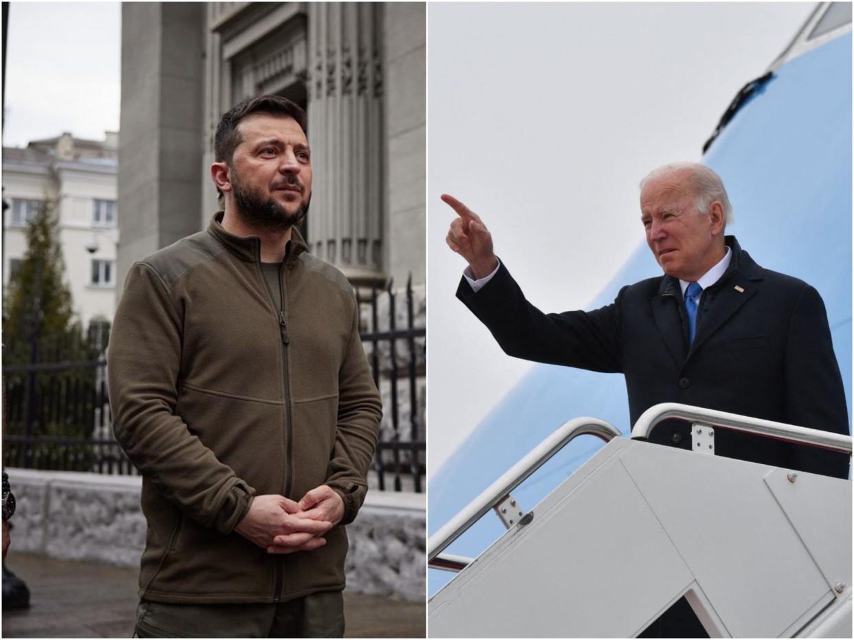 Biden AF1 Zelensky