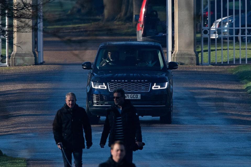 Britain’s Prince Andrew is driven from his house near Windsor castle in Berkshire on Janurary 13 (AFP via Getty Images)