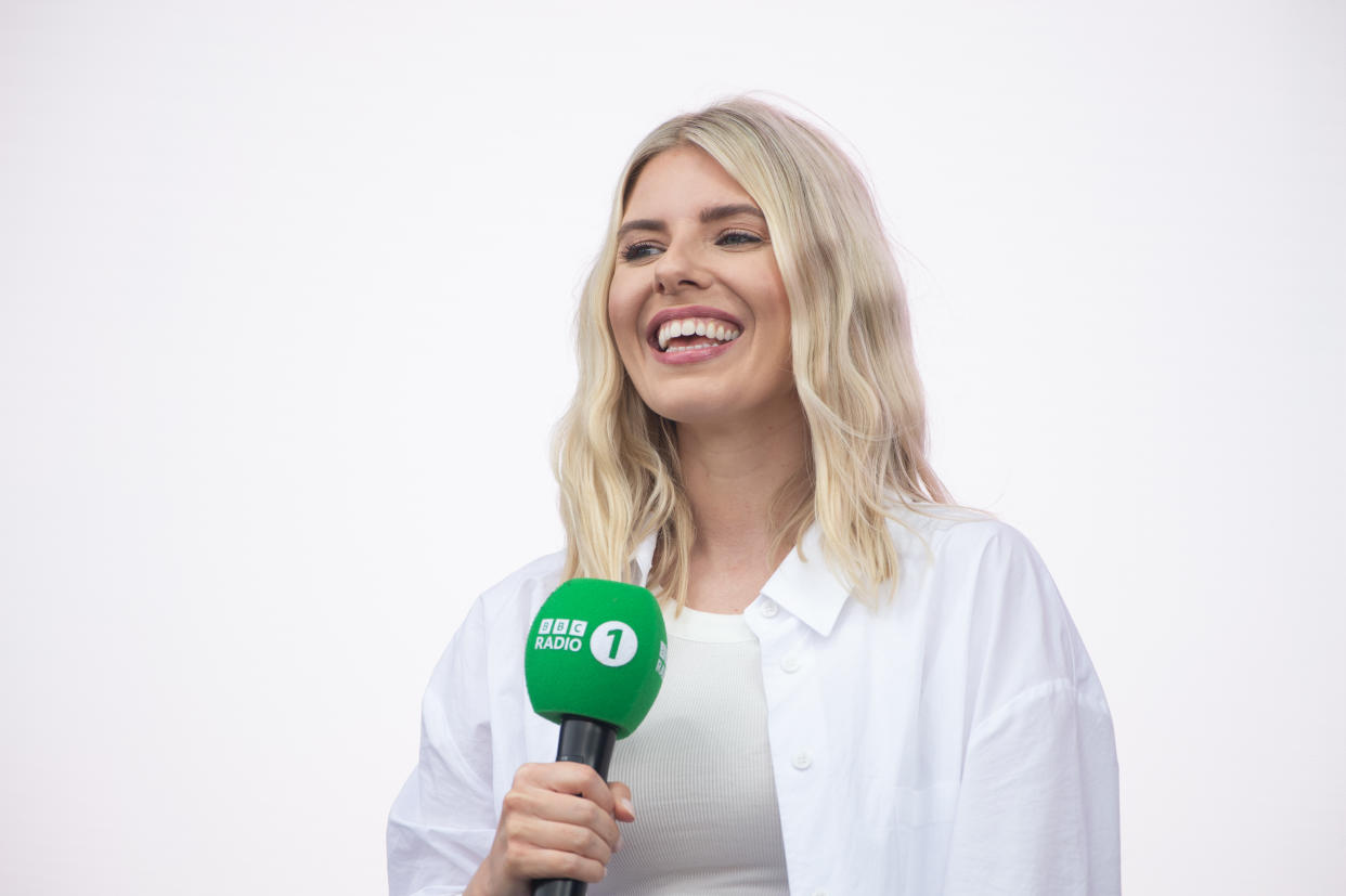 COVENTRY, ENGLAND - MAY 28:  Mollie King hosts the Main Stage during Radio 1's Big Weekend at War Memorial Park on May 28, 2022 in Coventry, England.  (Photo by Joseph Okpako/WireImage)