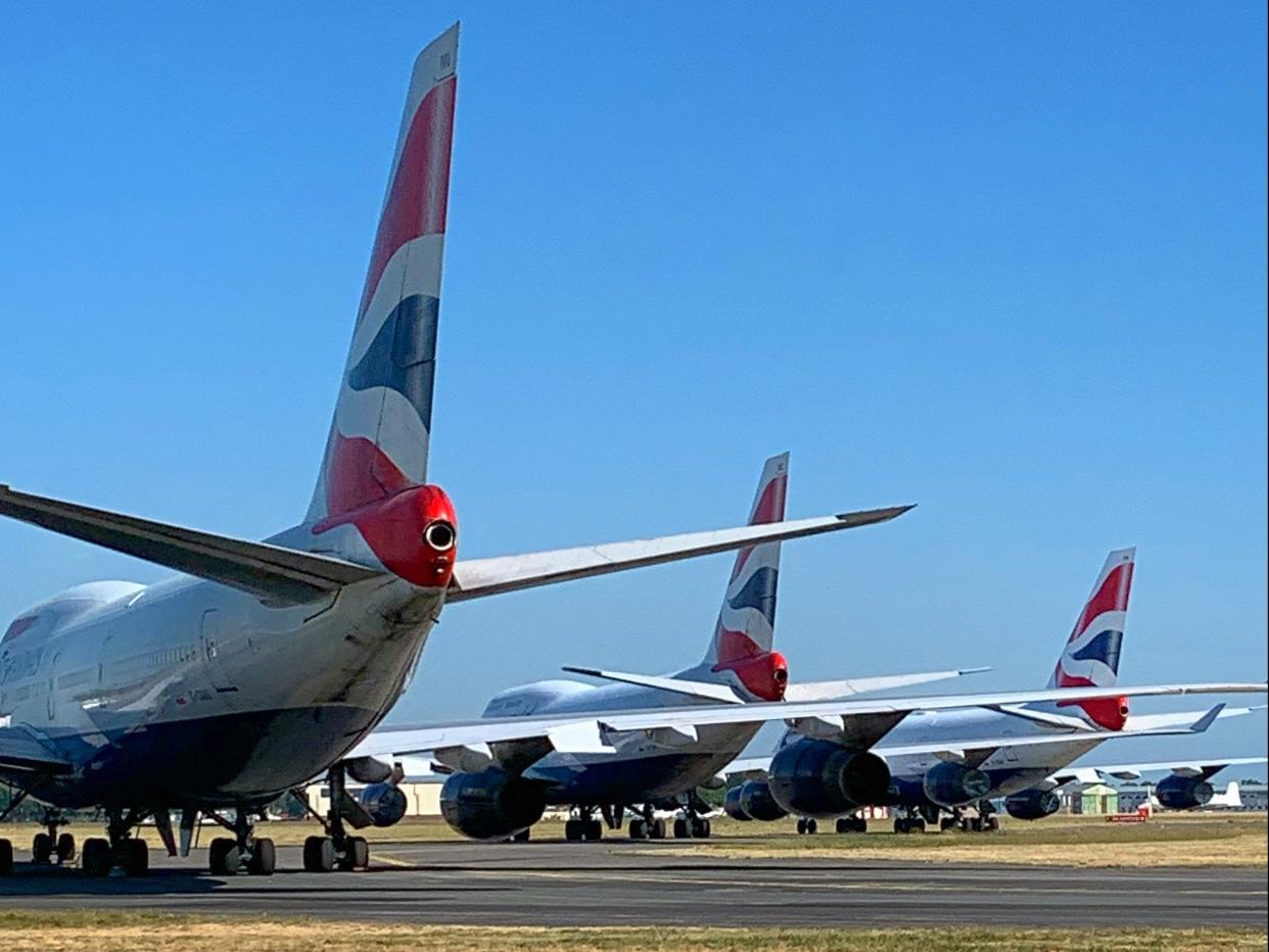 Going nowhere: British Airways 747s, now all retired (Matt Carter)