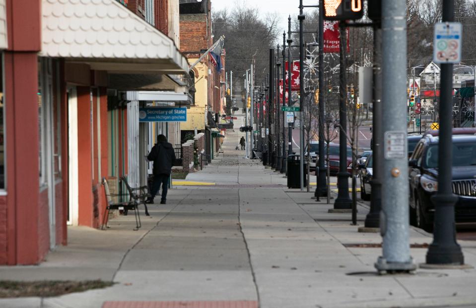 Downtown Albion is photographed Tuesday, Dec. 15, 2020.