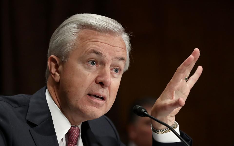 <p><b>No. 1:</b> John Stumpf<br>Role: CEO and chairman of Wells Fargo<br>Compensation in 2015: $19.3 million (Win McNamee/Getty Images) </p>