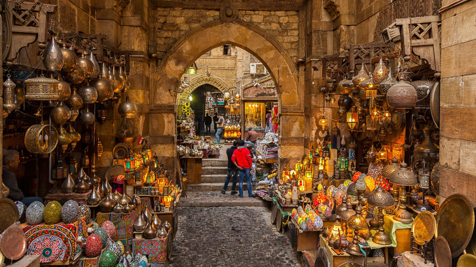 Lantern Shop in the Khan El Khalili market in Islamic Cairo