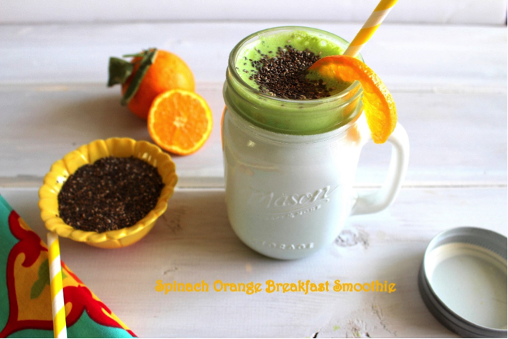 "Use Chobani Greek Yogurt for extra protein and top with chia seeds for added fiber to help keep you feeling full." <br> <br> --Amanda Saab <br> <br> <a href="http://amandasplate.com/recipe/breakfast-smoothie/" target="_blank">Get the recipe here.</a>