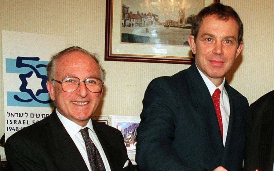 Lord Janner and Tony Blair in 1997 - PA