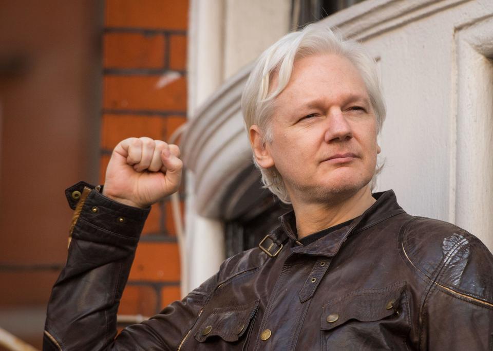 File photo dated 19/5/2017 of Julian Assange speaks from the balcony of the Ecuadorian embassy in London. Assange is set to make his final bid for a domestic appeal against a judge's ruling over his extradition to the United States. The WikiLeaks founder is wanted in the US over an alleged conspiracy to obtain and disclose national defence information following the publication of hundreds of thousands of leaked documents relating to the Afghanistan and Iraq wars. Issue date: Tuesday February 20, 2024.