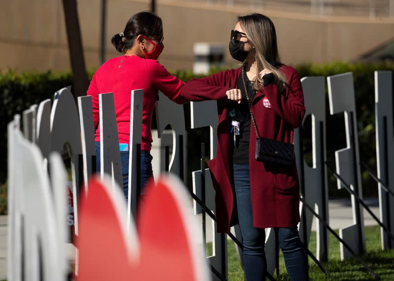 Nurses protest safety concers outside hospital in Orange, California