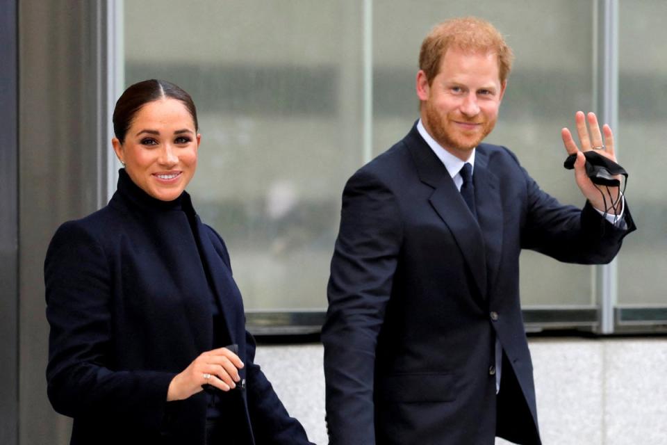 Messages appear to show Duke and Duchess of Sussex were invited to lavish bash (REUTERS)