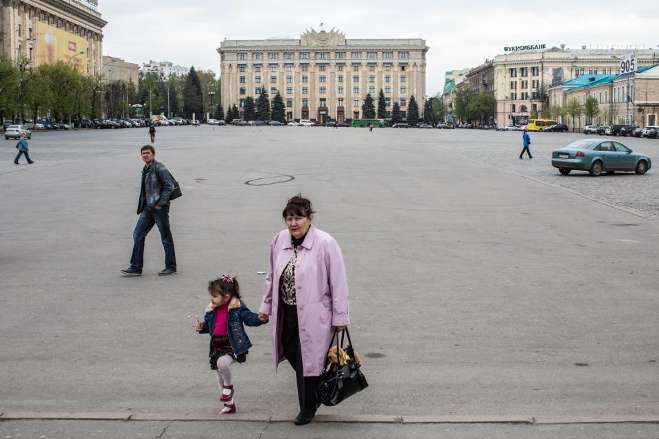 Freedom Square in Kharkiv, Ukraine