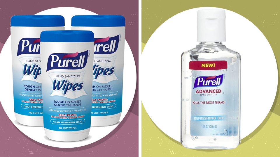 Purell Wipes and Hand Sanitizer are back in stock at Amazon. (Photo: Purell)