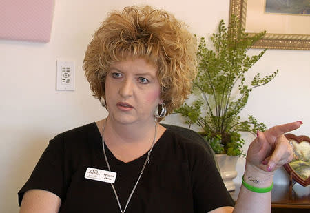 Megan Hess, owner of Donor Services, is pictured during an interview in Montrose, Colorado, U.S., May 23, 2016 in this still image from video. Image taken May 23, 2016. REUTERS/Mike Wood