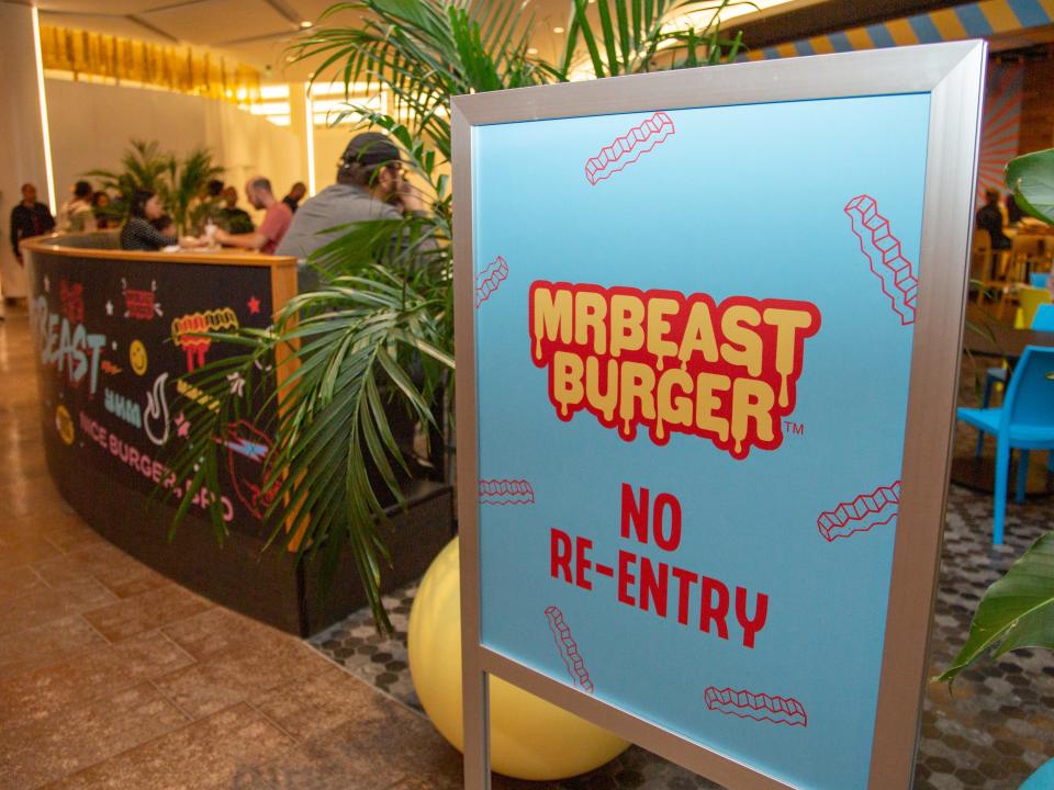 MrBeast Burger restaurant decor