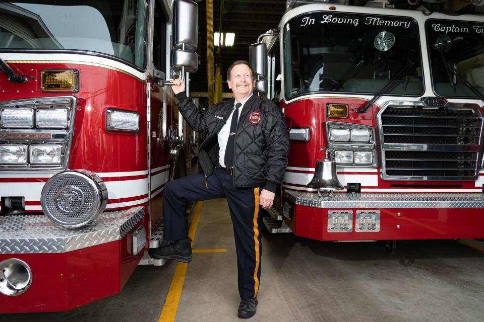 Paramus Police Chief Ken Ehrenberg is also a member of the Paramus Fire Department in Paramus, N.J. on Friday Jan. 6, 2023. 