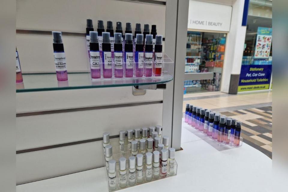 South Wales Argus: Rollerballs and sprays at perfume stall