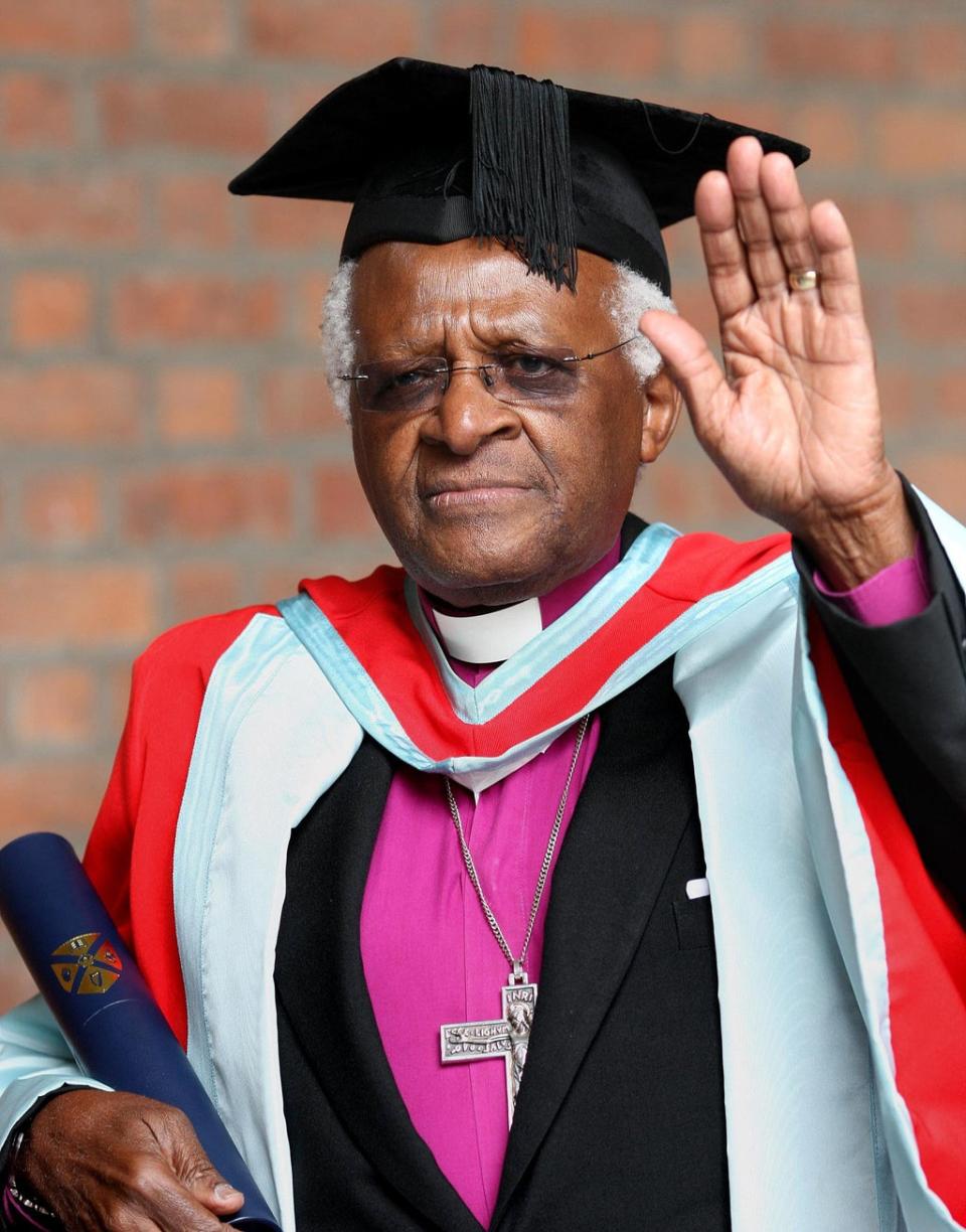 Archbishop Desmond Tutu received an honorary degree from Queen’s University in Belfast in 2007 (Paul Faith/PA) (PA Archive)