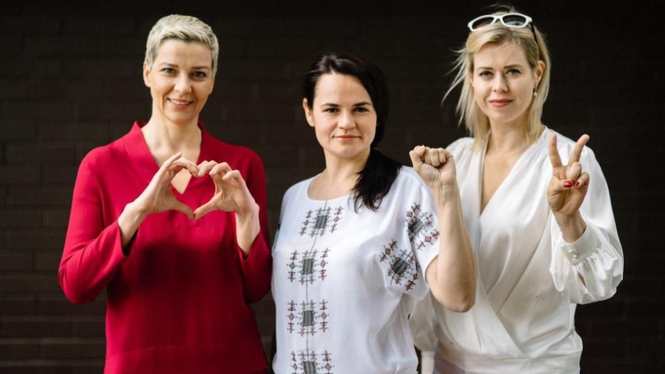 Maria Kolesnikova, Svetlana Tikhanovskaya and Veronika Tsepkalo