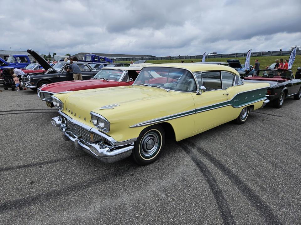1958 pontiac chieftain at m1 concourse vintage cars and coffee 2024