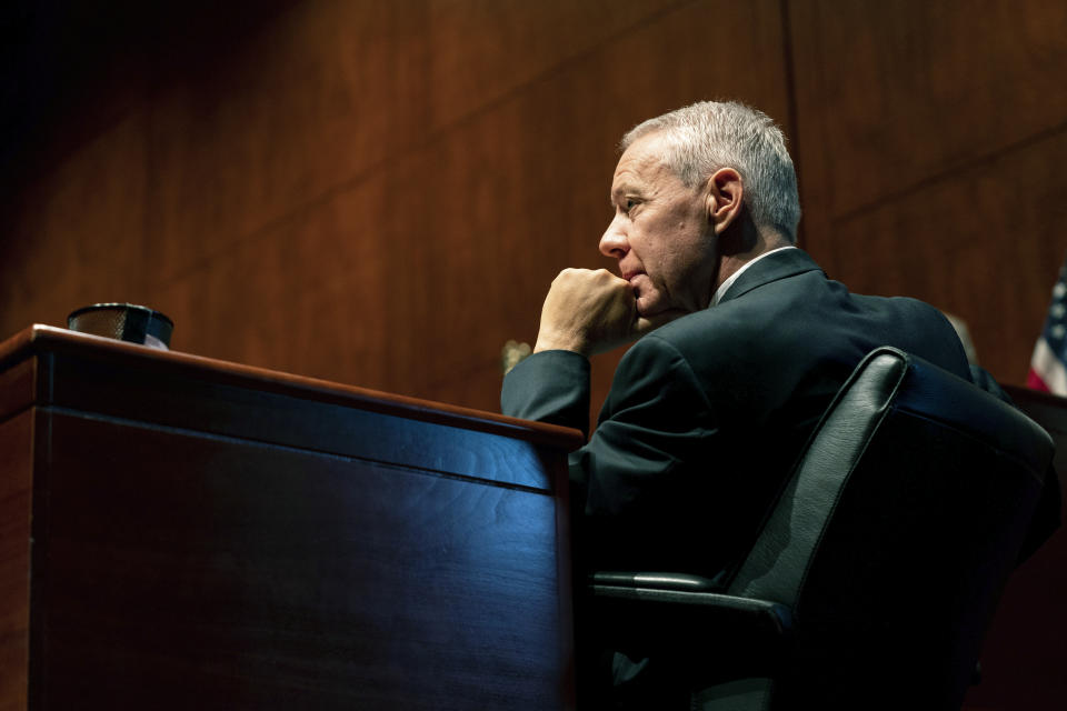 FILE - Rep. Ken Buck, R-Colo., listens during a hearing on Capitol Hill in Washington, on June 24, 2020. Anna Moneymaker/The New York Times via AP, Pool, File)