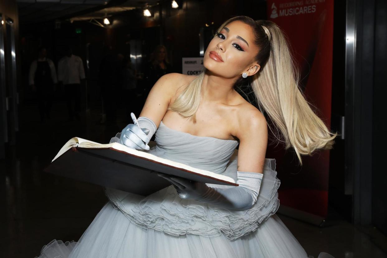 Ariana Grande on 26 January 2020 at the Grammys in Los Angeles: Robin Marchant/Getty Images for The Recording Academy