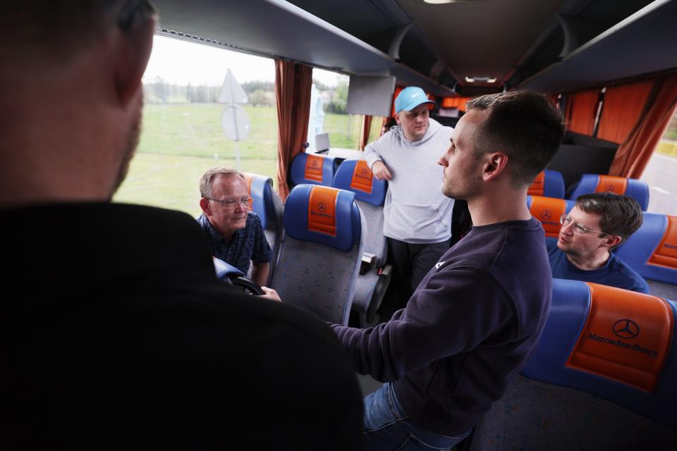 Utah Senate President Stuart Adams sits while taking with others on a Utah delegation’s trip in Ukraine on Sunday, April 30, 2023. | Scott G Winterton, Deseret News