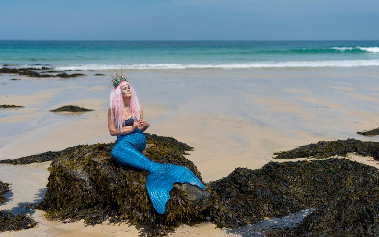 Laura Evans, aka the mermaid of St Ives - Jim Wileman - 07970897005