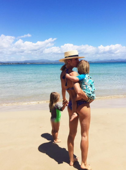 Family day at the beach in Byron Bay. Source: Instagram.