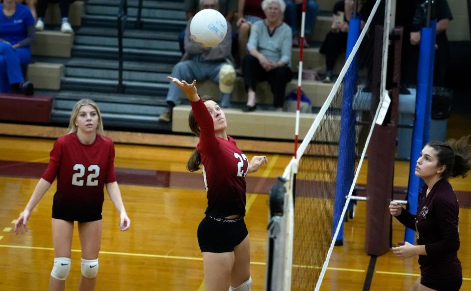 Abigail Choquette, Coventry girls volleyball (center)
Olivia Fornuto, Coventry girls volleyball (left)