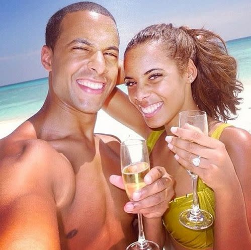 Comme Lady Gaga, la bague de fiançailles de Rochelle Humes est en forme de cœur. 