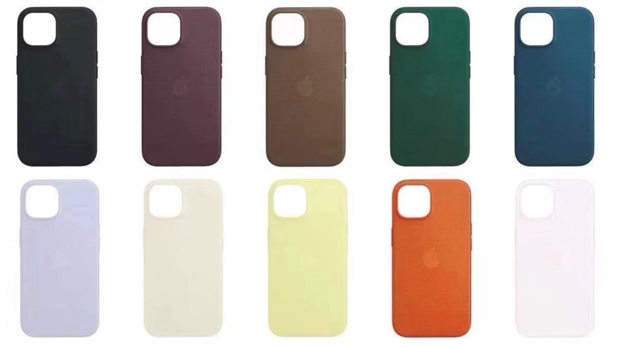  Leaked images purportedly showing iPhone 15 case colours 