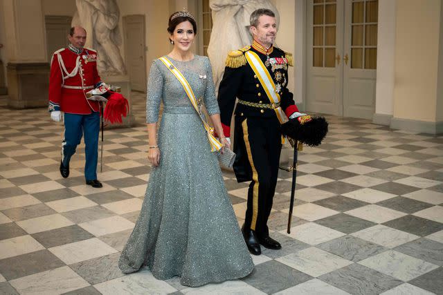 <p>MADS CLAUS RASMUSSEN/Ritzau Scanpix/AFP via Getty</p> Crown Princess Mary and Crown Prince Frederik of Denmark in 2023