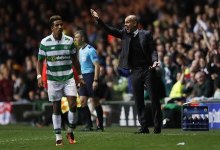 Britain Soccer Football - Celtic v Manchester City - UEFA Champions League Group Stage - Group C - Celtic Park, Glasgow, Scotland - 28/9/16 Manchester City manager Pep Guardiola Action Images via Reuters / Lee Smith