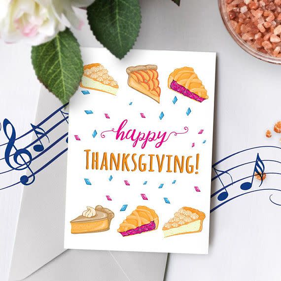 24) Musical Pie Thanksgiving Card