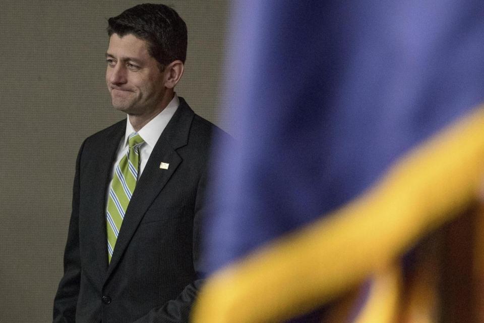 Crestfallen: House Speaker Paul Ryan announced the decision earlier today (AP)