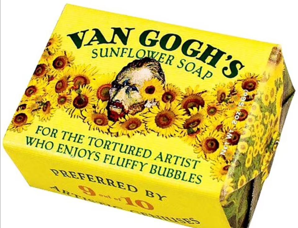 專門讓「飽受折磨藝術家」享受泡泡的梵高向日葵肥皂。