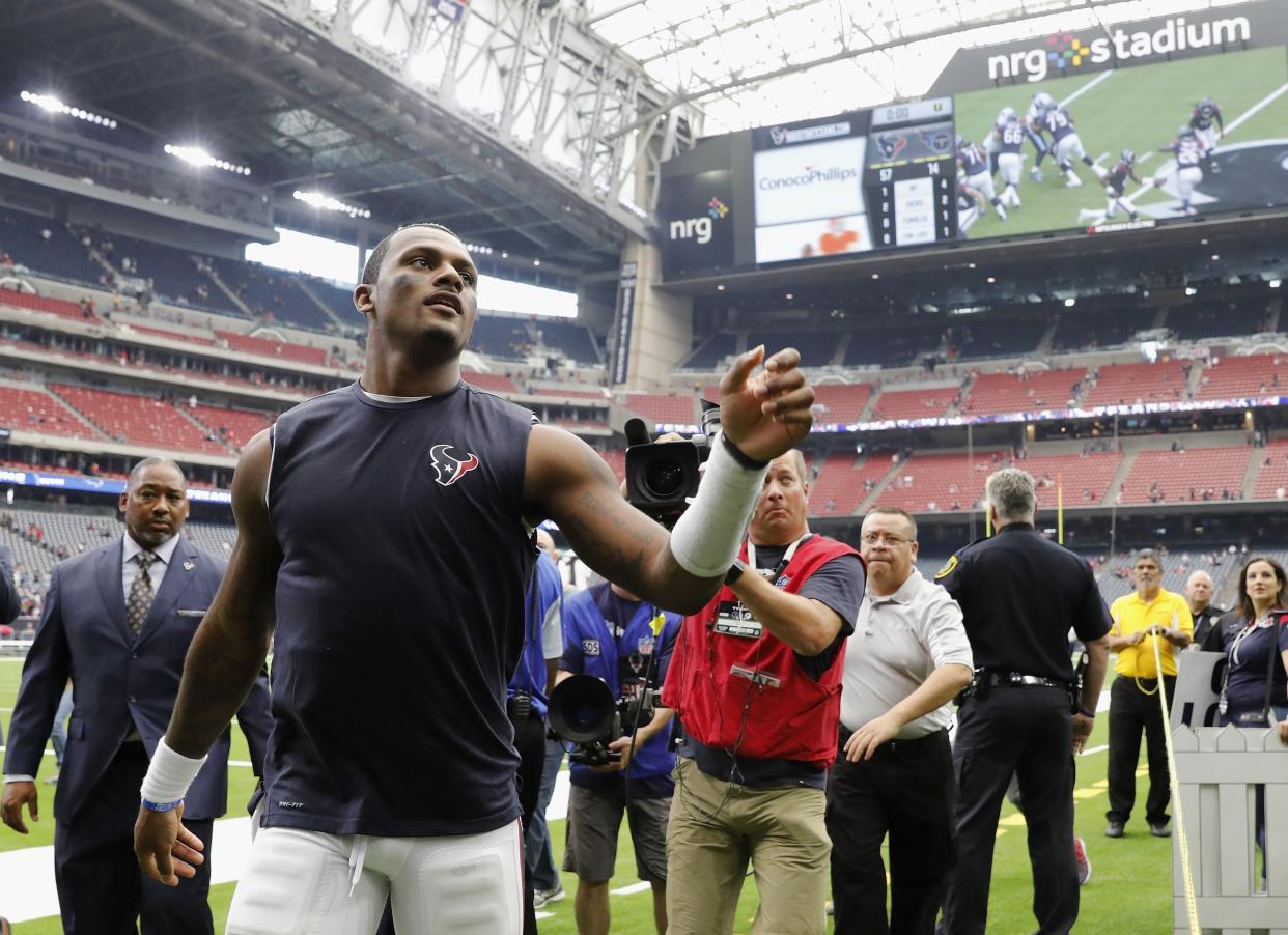 The Onalaska Independent School District's Board of Trustees held a meeting Saturday and accepted Lynn Redden's resignation letter after his comments about Deshaun Watson. (Getty Images) 