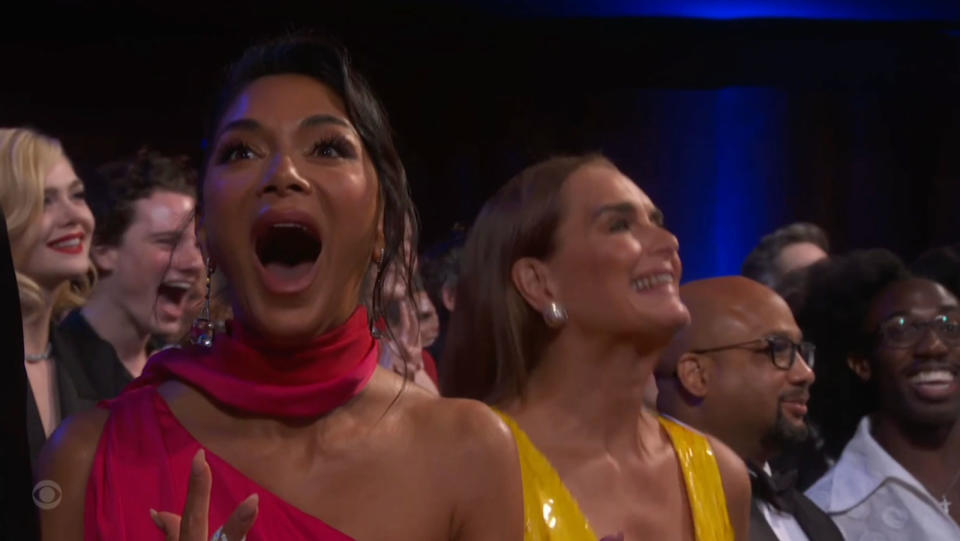 Nicole Scherzinger and Brooke Shields at the Tony Awards