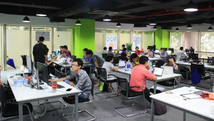 Startup teams working in Vietnam’s capital of Hanoi