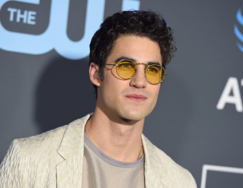 Darren Criss arrives at the 24th annual Critics' Choice Awards on Sunday, Jan. 13, 2019, at the Barker Hangar in Santa Monica, Calif. (Photo by Jordan Strauss/Invision/AP) ORG XMIT: CAPM323