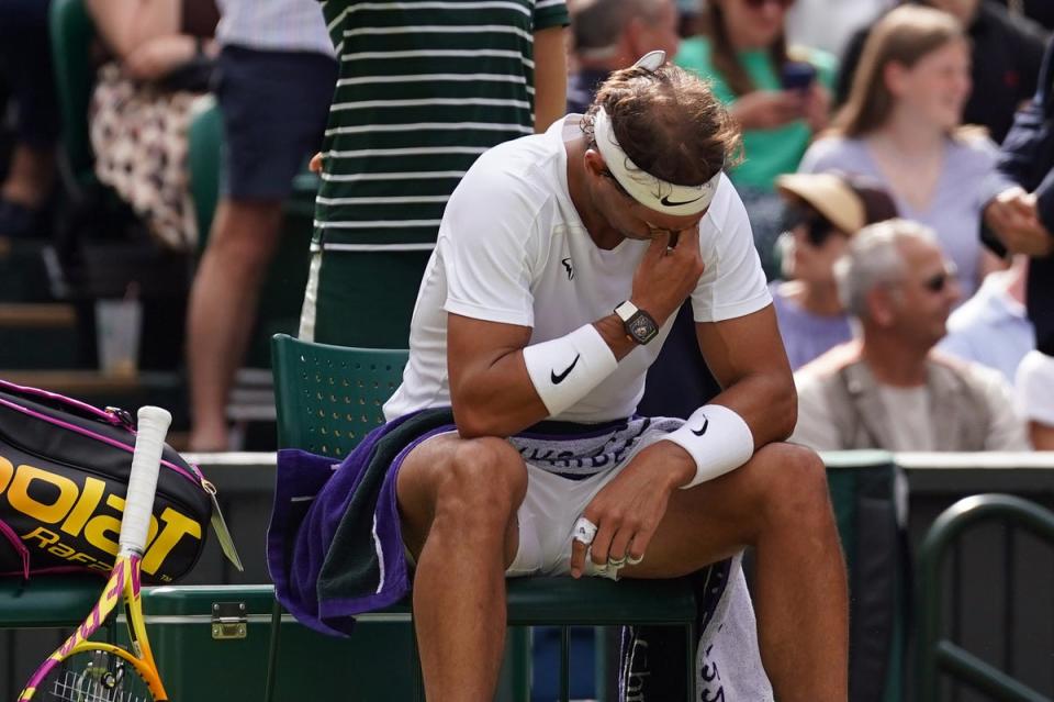 Rafael Nadal is still suffering from the abdominal injury sustained at Wimbledon (Adam Davy/PA) (PA Wire)